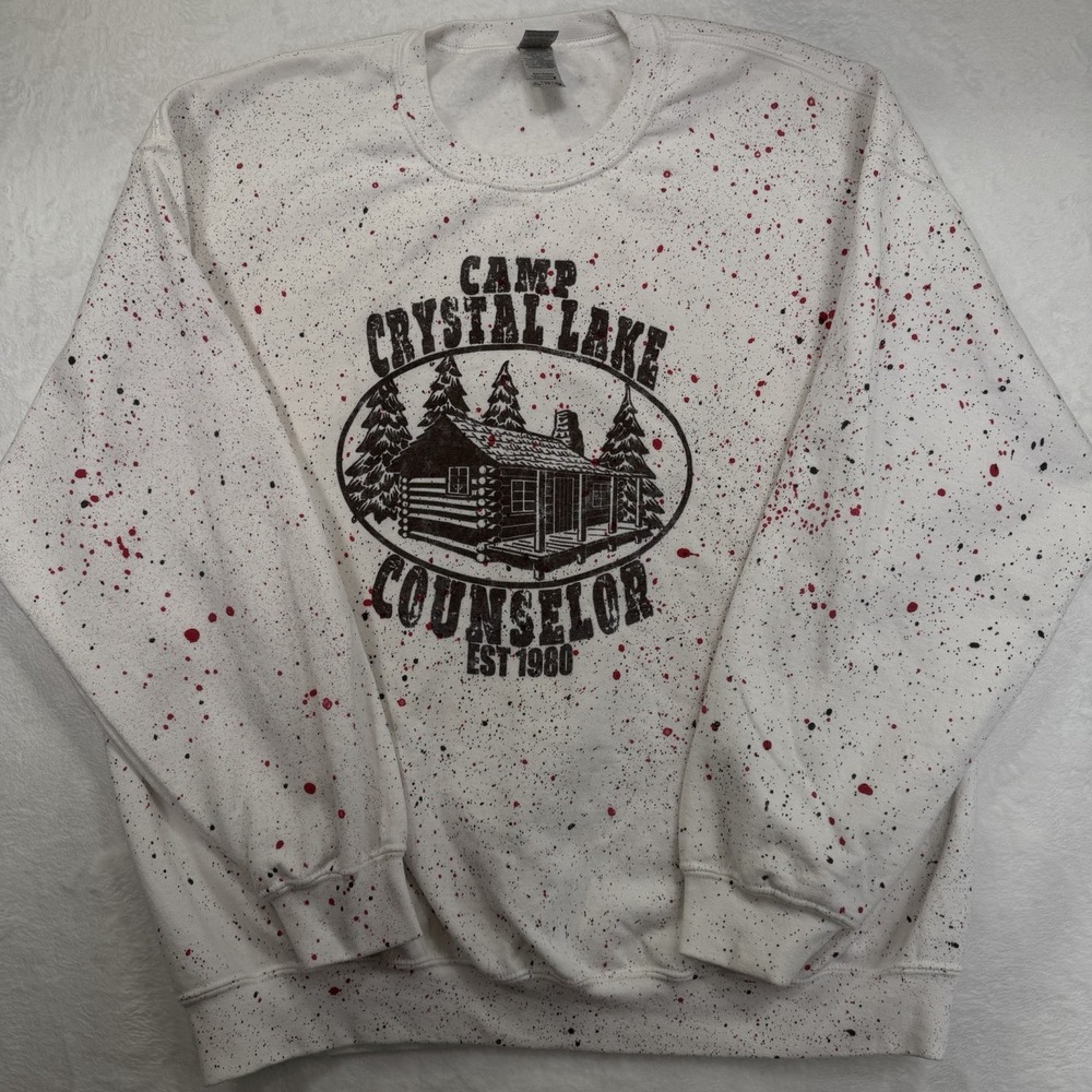 Friday the 13th Camp Crystal Lake Counselor Hoodie XL Gildan Horror Jason